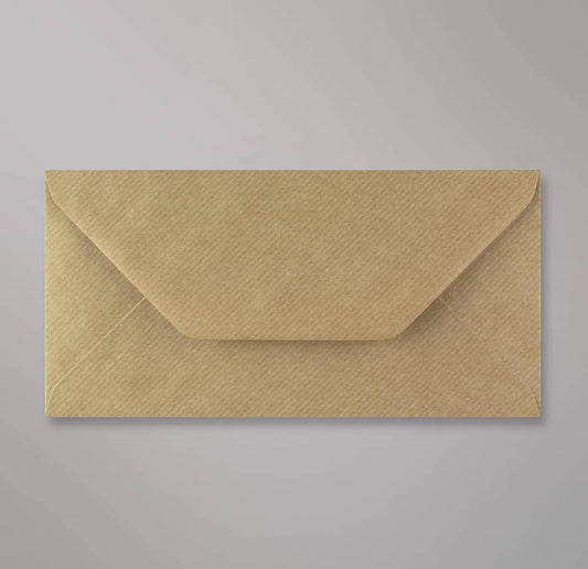Briefumschlag-Vintage-110x220-mm-_DL_-Braun-Kraft-Gerippt
