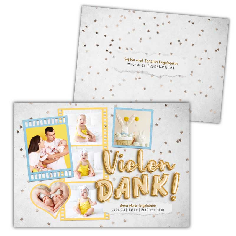 Dankeskarte-Geburt-Luftballons-mit-Sterne