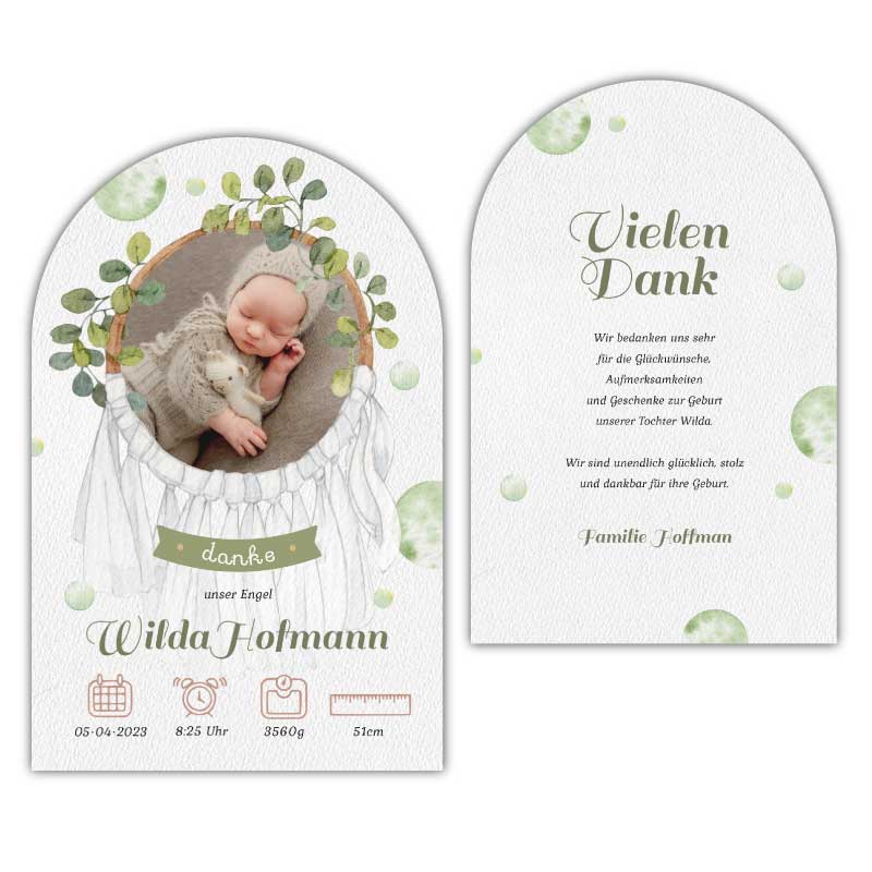 Dankeskarte-Geburt-floral-halbrund