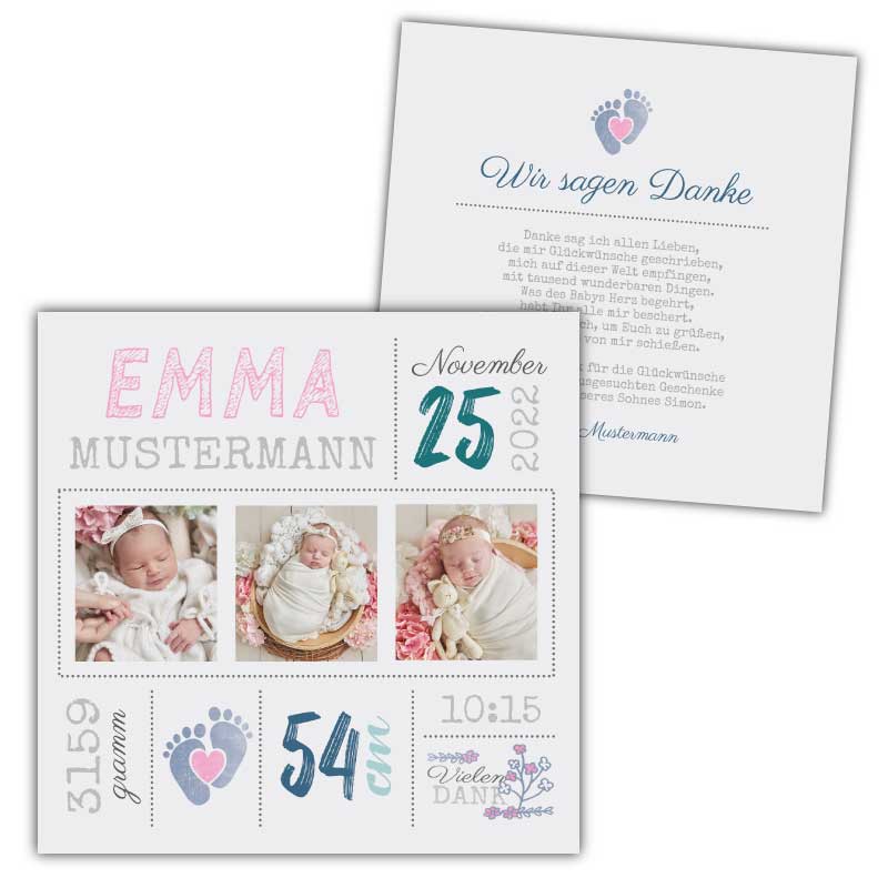 Dankeskarte-Geburt-quadratisch