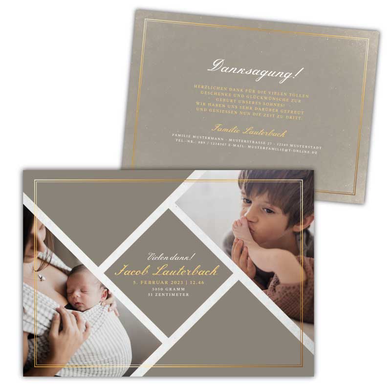 Danksagung-Geburt-Modern