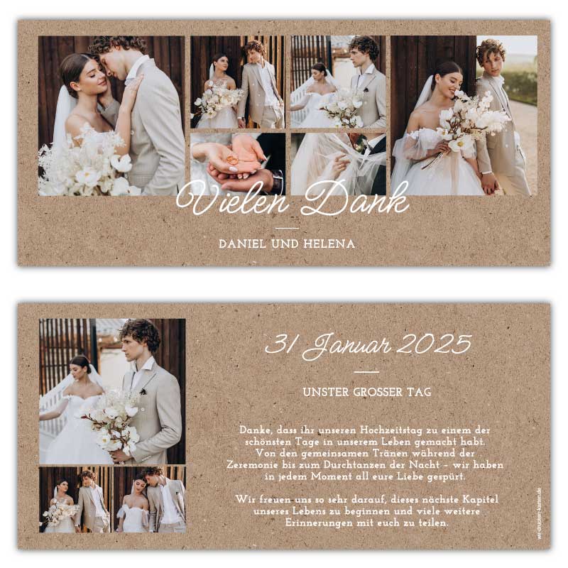 Danksagungskarte-fuer-Hochzeit-kraftpapier-optik