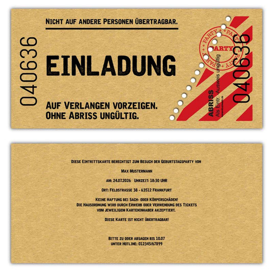 Einladung-Kinokarte-Geburtstag-als-Ticket-Eintrittskare-Vintage-gestanzt-Geburstagseinladung