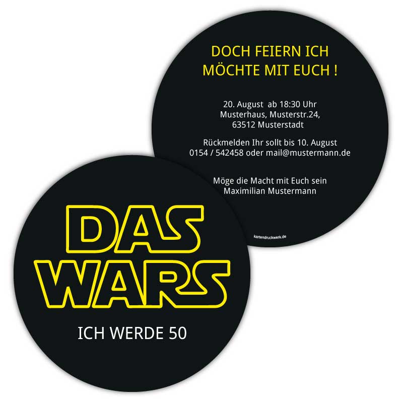 Einladung als Bierdeckel Das Wars