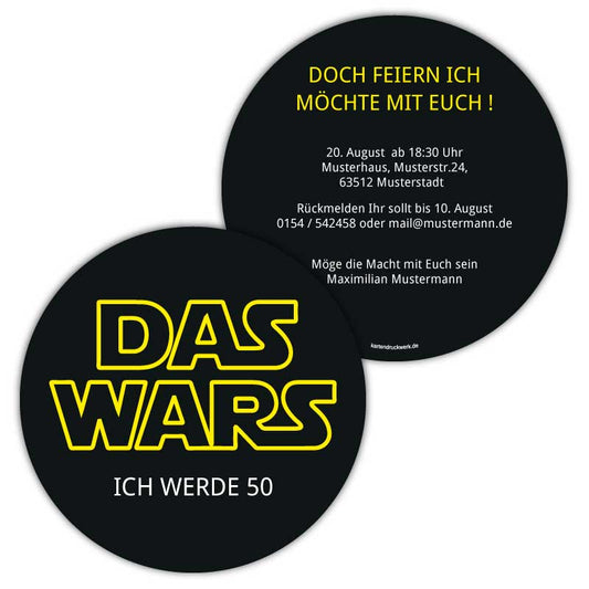 Einladung als Bierdeckel Das Wars