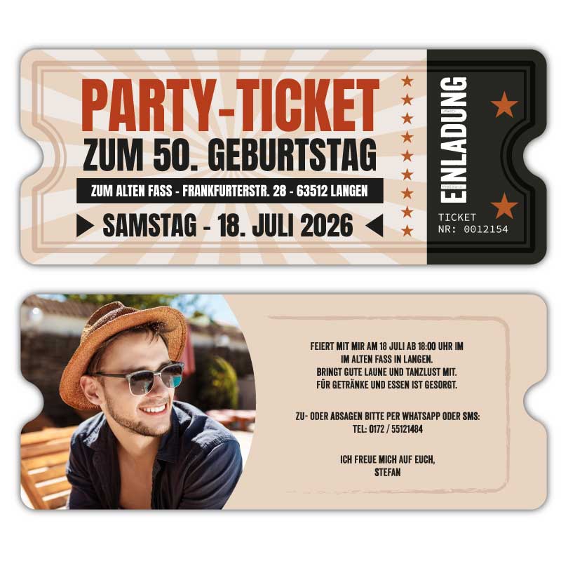 Einladungskarte-als-Ticket-retro-gestanzt