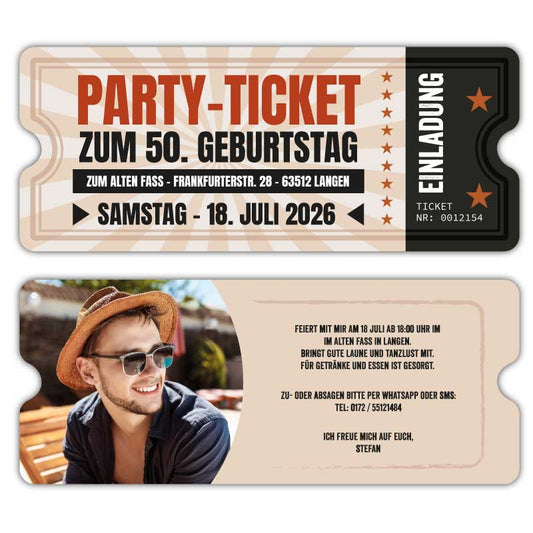 Einladungskarte-als-Ticket-retro-gestanzt