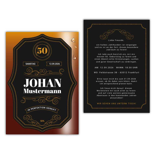 Einladungskarten-Whisky-Design