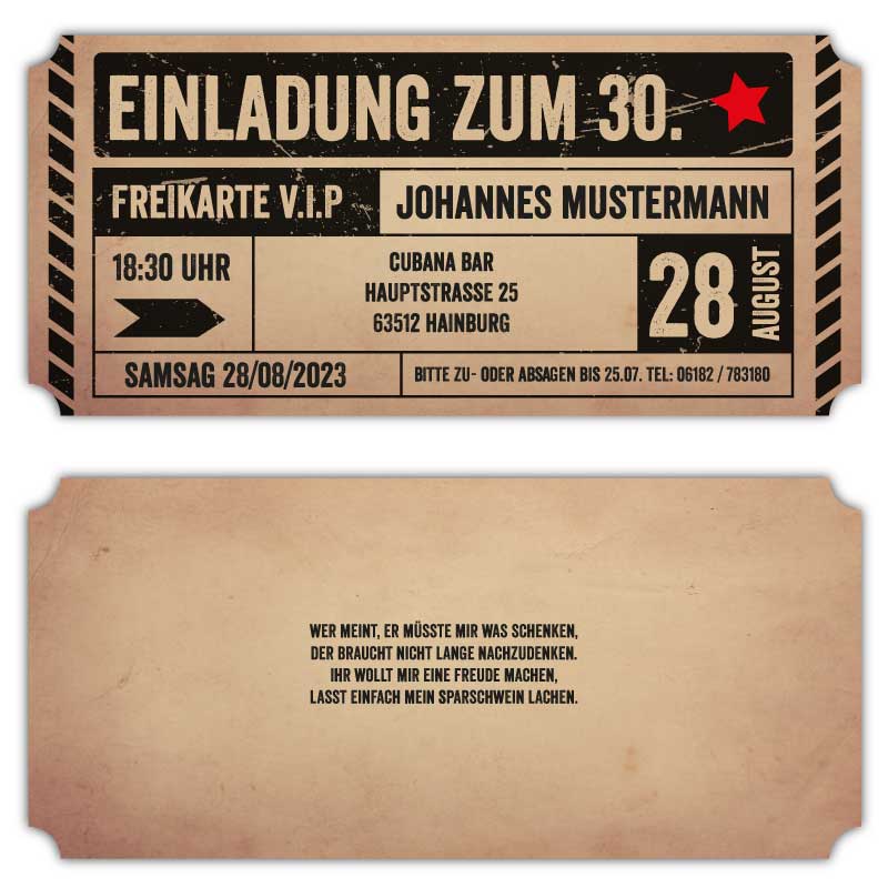 Einladungskarten-als-Ticket-gestanzt-vintage