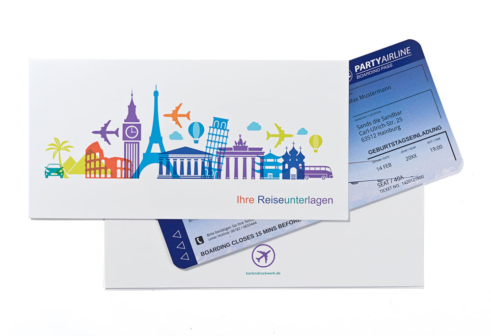 Tickettaschen für Flugticket Boarding Pass