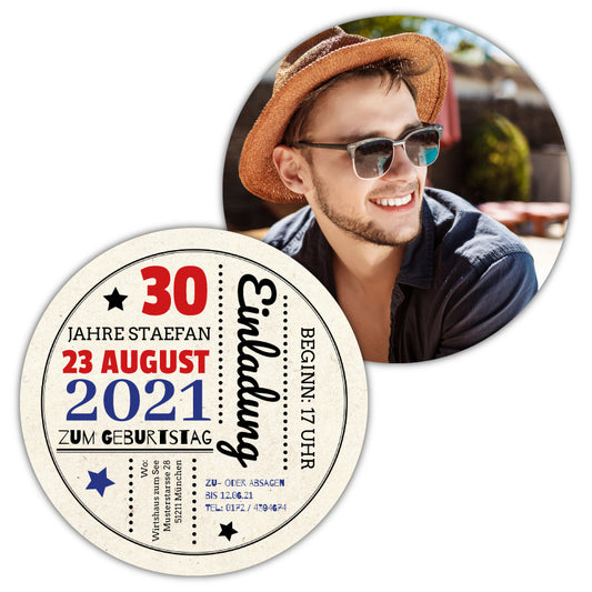 Geburtstagseinladung-Bierdeckel-mit-Foto