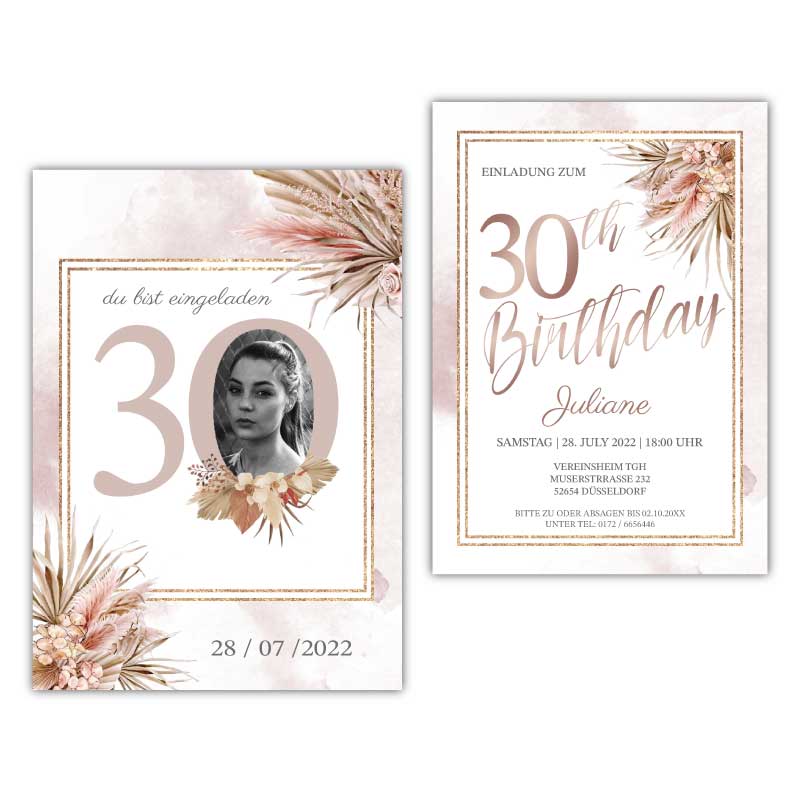 Geburtstagseinladung-zum-30.-Boho-Chic