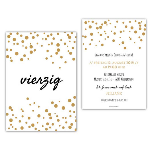 Konfetti-Einladung-farbige-Punkte-beige-105x148