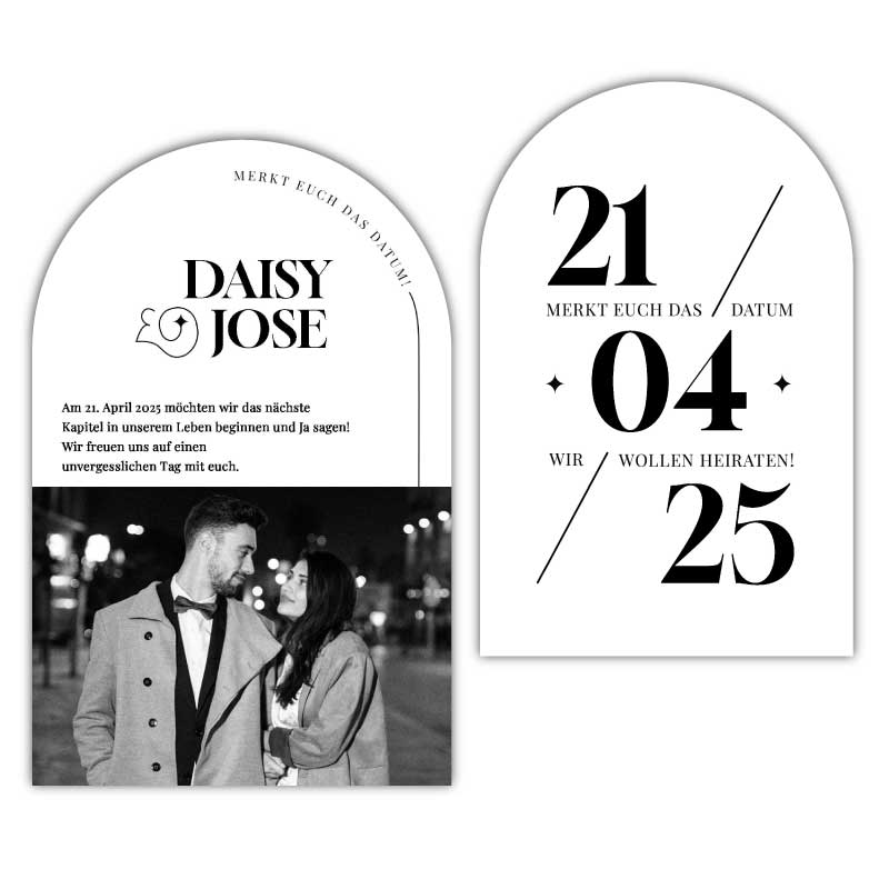 Save-the-Date-Karte-Modern-Arch