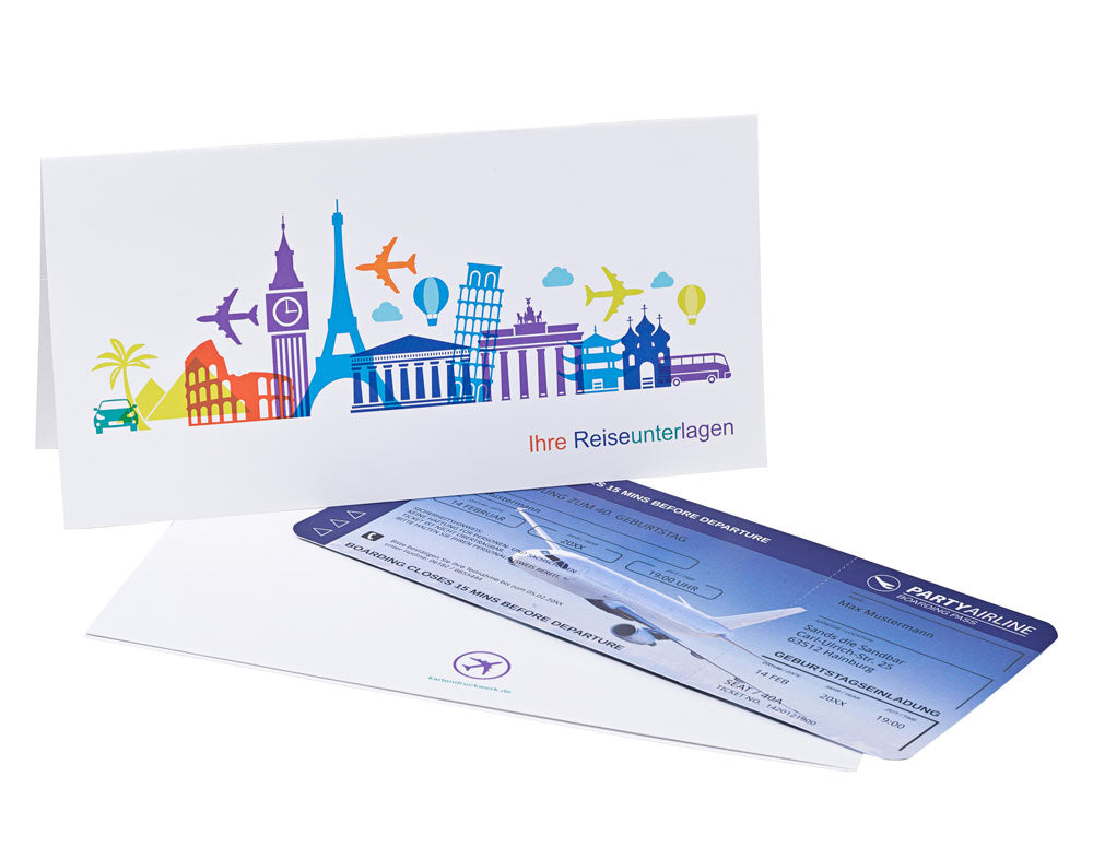 Tickettaschen für Flugticket Boarding Pass