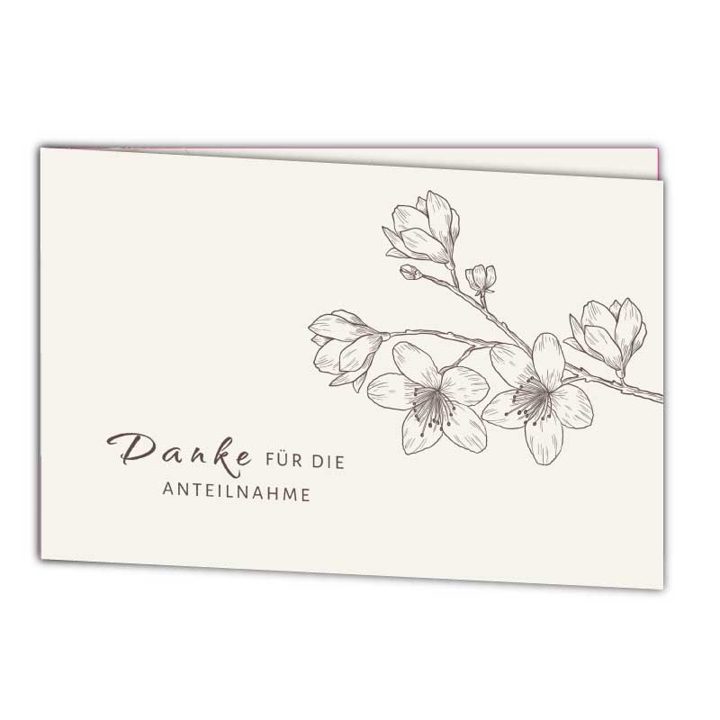 Trauer-Klappkarte-Kirschbluete