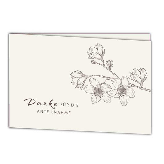 Trauer-Klappkarte-Kirschbluete