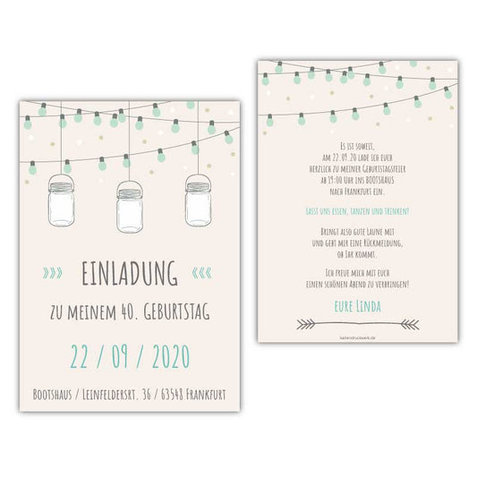 geburtstagseinladung-vintage-mit-laternen-creme-zum-40.-geburtstag